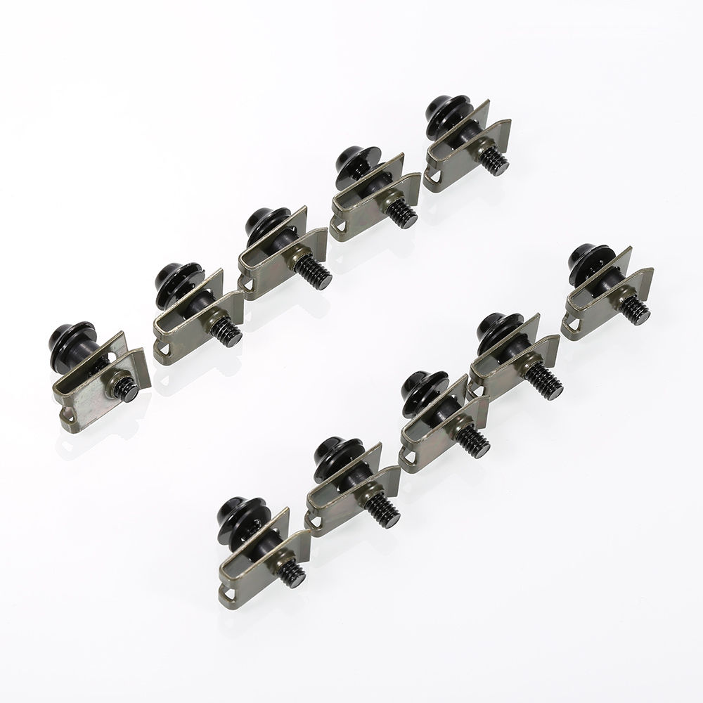 10x 5mm Aluminum Fairing Bolts Clips U Spring Nuts TechParts